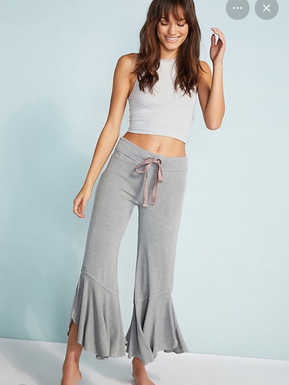 Free People Movement Sweet Flow Drawstring Pants Heather Grey - Size XS